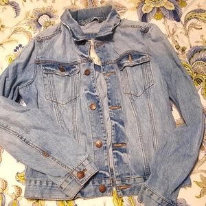 Hollister light blue jean jacket